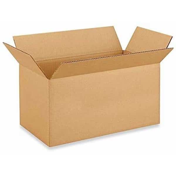12 in x 6 in x 6 in Shipping Box, Kraft, Corrugate, 25 PK