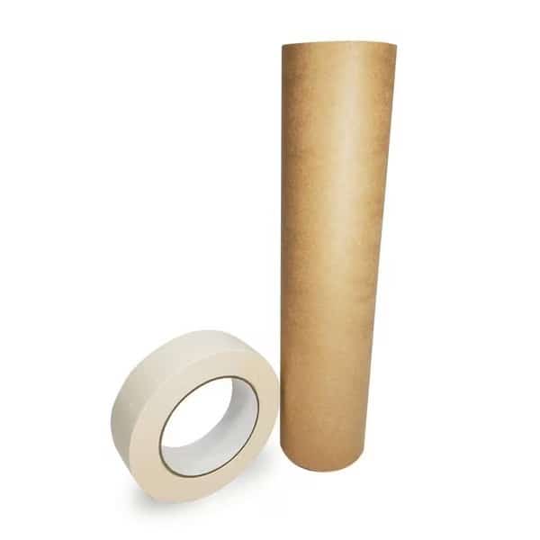 12 x 60 yd Masking Paper and 1 1/2 x 60 yd GP Masking Tape Set of 1 Each for Covering