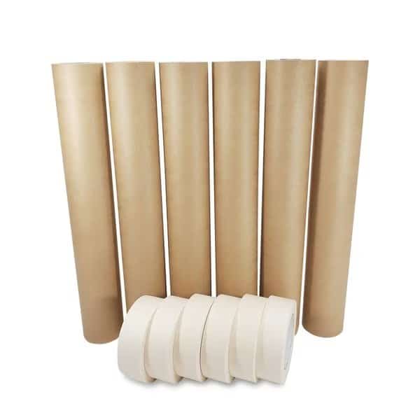 18in x 60 yd Masking Paper and 1 1/2in x 60 yd GP Masking Tape, for Covering, 6PK