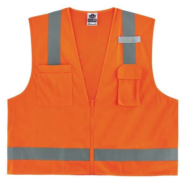 XS Orange Economy Surveyors Vest Class 2 - Single Size
