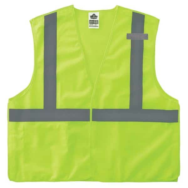 2XL Lime Economy Breakaway Mesh Vest Class 2 - Single Vest