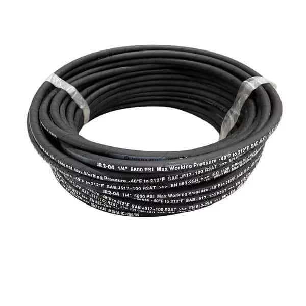 1/4" SAE 100-R2 SN 2-Wire MSHA  Hydraulic Hose Hose 100Ft