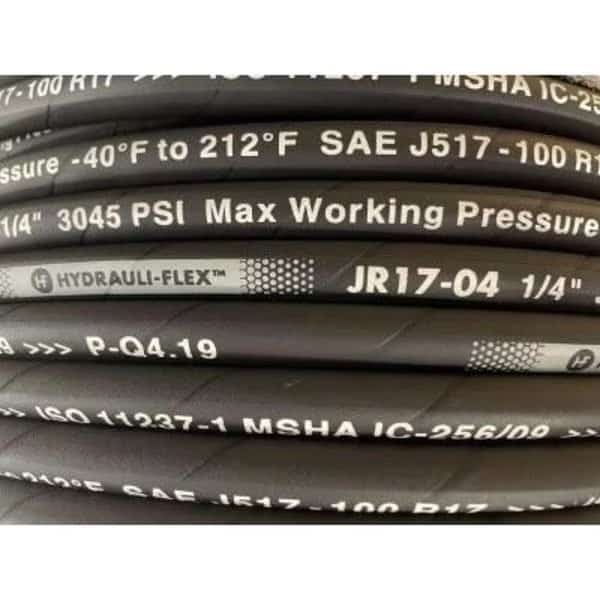1/4" SAE 100-R17 SN 2-WIRE MSHA  HYDRAULIC HOSE 328' COIL