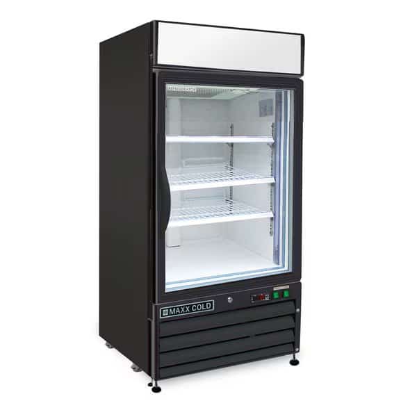 Freezer 12 cu.ft., Single Door, Commercial Merchandiser, Black/Glass