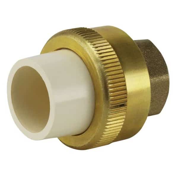 1/2 in. Brass Solvent Weld CPVC x 1/2 in. Solder Union