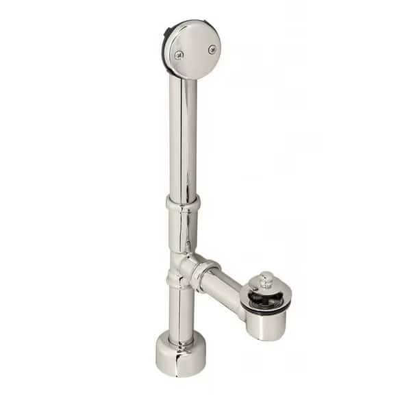 Twist & Close Bath Waste, 14" Make-Up, 17 Ga. Tubing in Polished Nickel