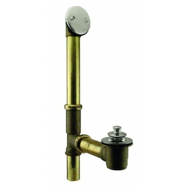 Twist & Close Bath Waste, 14" Make-Up, 20 Ga. Tubing in Satin Nickel, Westbrass, Mfr#: D321-20G-07(79420-07)