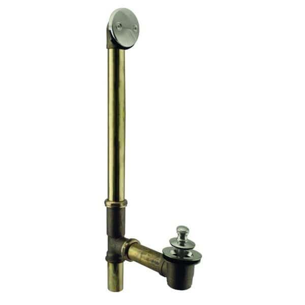 Twist & Close Bath Waste, 22" Make-Up, 20 Ga. Tubing in Stainless Steel