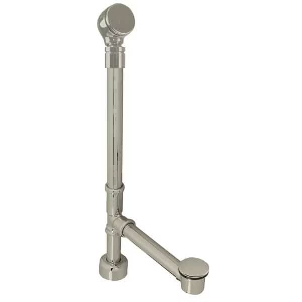 Illusionary All Exposed Ball Joint Overflow W/ ADA approved Tip-Toe Drain in Satin Nickel