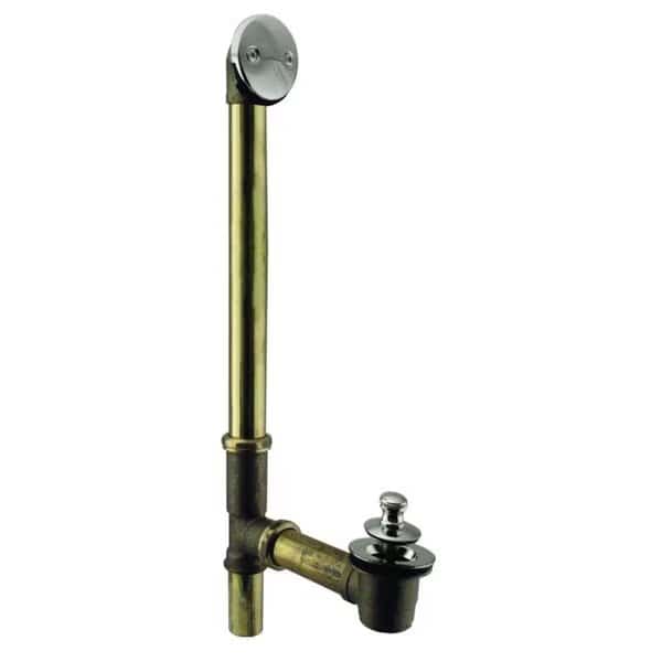 Pull & Drain Bath Waste, 22" Make-Up, 17 Ga. Tubing in Polished Nickel, Westbrass, Mfr#: D3264-05 (7971817-05)