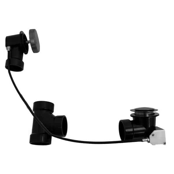 Sch. 40 ABS 27" Cable Drive Bath Waste in Powdercoated Flat Black