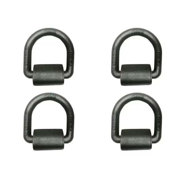 5/8 Weld On Lashing D-Ring w/ Cap, WLL- 6,000 lbs., PK4