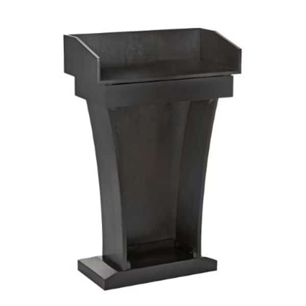 Wood Stand-Up Podium Lectern with Drawer, Black