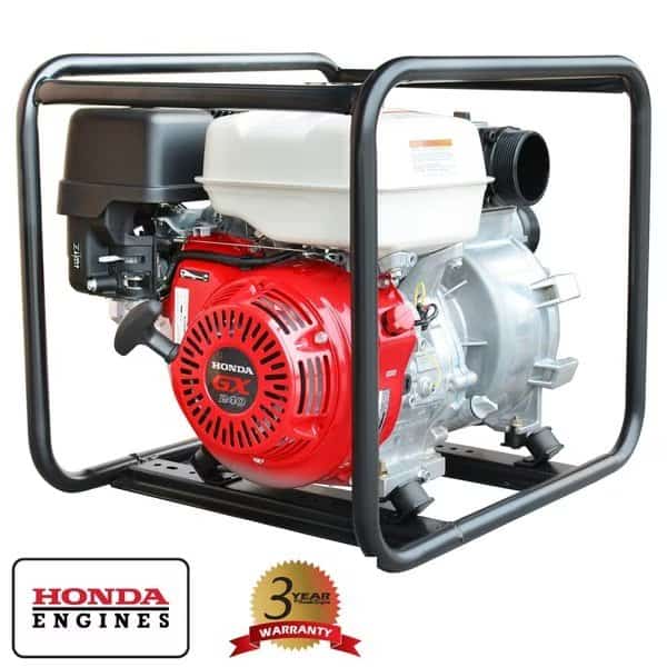3" Industrial Duty Full Trash Water Pump Powered by 8 HP Honda Portable Utility, Tomahawk Power, Mfr#: TW3H