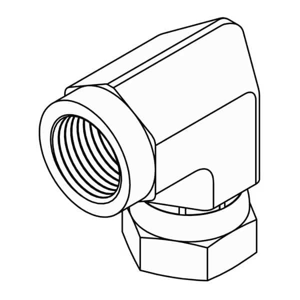 Hydraulic Fitting-Steel08FP-04FPX 90