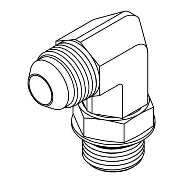 Hydraulic Fitting-Steel04MJ-04MOR 90