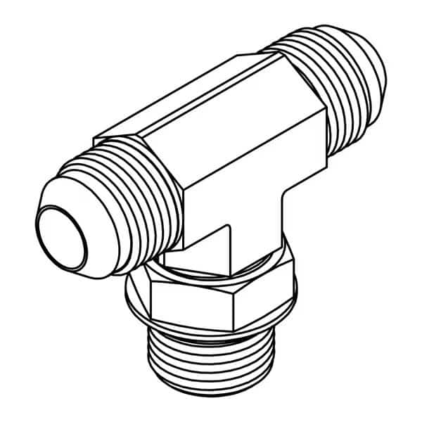 Hydraulic Fitting-Steel10MJ-10MJ-10MOR TEE