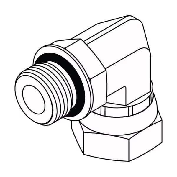 Hydraulic Fitting-Steel10MOR-08FPX 90