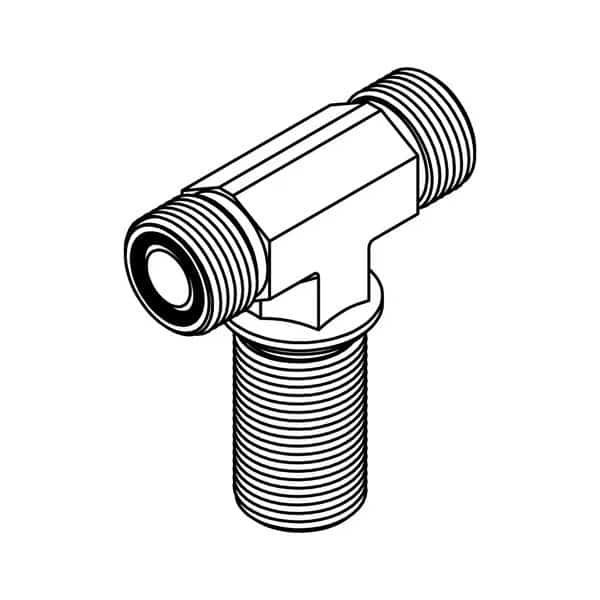 Hydraulic Fitting-Steel10MORFS BLKD UNION TEE
