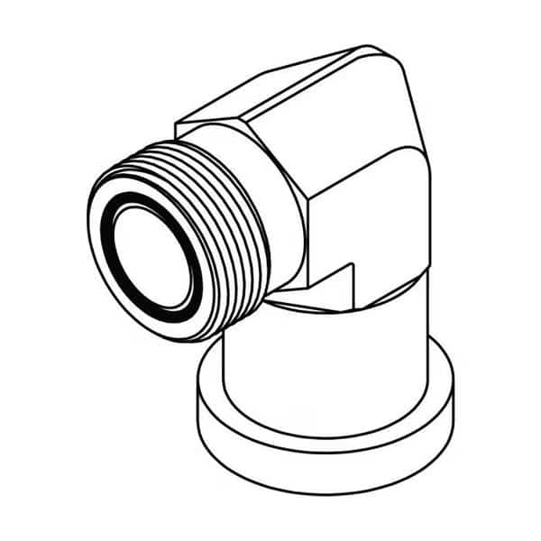 Hydraulic Fitting-Flange16MORFS-20FL C62 90 FORGED
