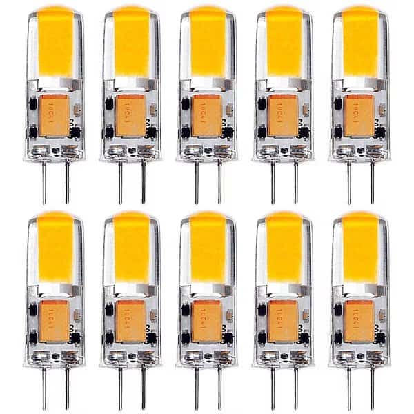T3 LED Light Bulbs 2W (20W Equivalent) 550LM 2700K Warm White Dimmable G4 Base 10-Pack