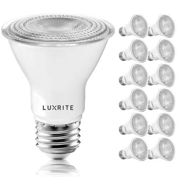 PAR20 LED Light Bulbs 7W (50W Equivalent) 500LM 2700K Warm White Dimmable E26 Base 12-Pack