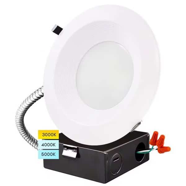 10 Inch Commercial LED Recessed Downlight 3 CCT Selectable 22/29/37.5W 2300/3000/3700LM Dimmable