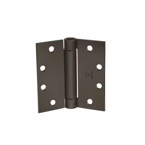 McKinney 4inx4in Square Corner Steel Single Acting Standard Weight Full Mortise Spring Hinge #