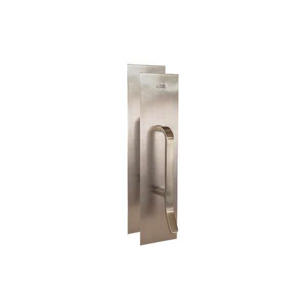Push/Pull Plate SatinStain Steel 3.5x12