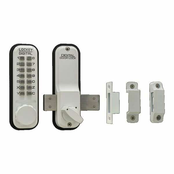 Mechanical Keyless Surface Mount Deadbolt, 2200, White
