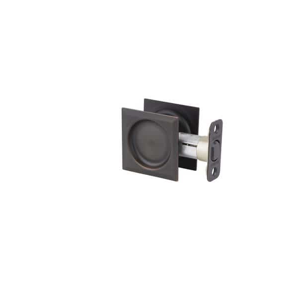 Square Passage Pocket Door Lock Venetian Bronze Finish