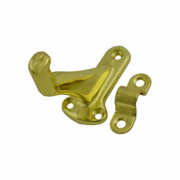 Aluminum Handrail Bracket Bright Brass Finish
