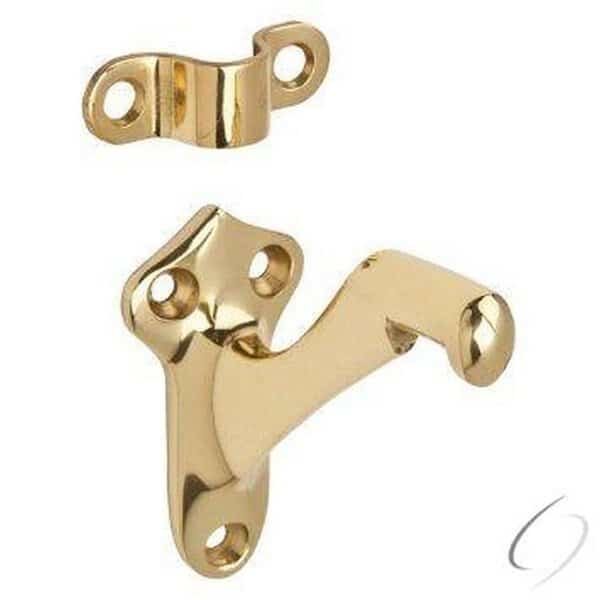 Solid Brass Handrail Bracket Bright Brass Finish