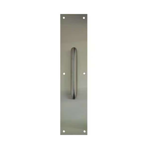 3-1/2" x 15" Pull Plate with 5-1/2" CTC 5/8" Round Pull