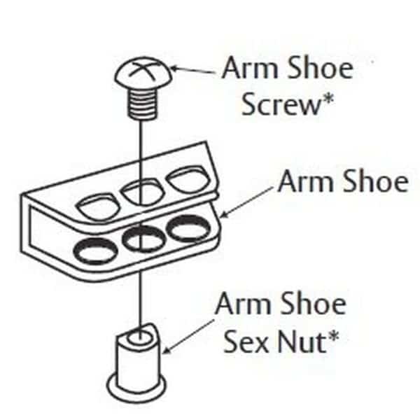 770111689 Rod and Shoe Assembly for 1600BC; 1601; 7500; 8000; or 9300BC Aluminum