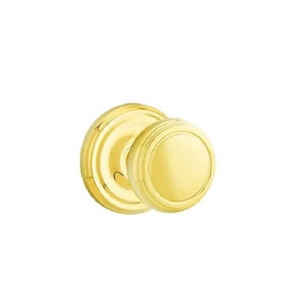 Emtek 8200NWUS3 Norwich Knob Privacy With Regular Rose for 1-1/4" to 2" Door Lifetime Brass Finish