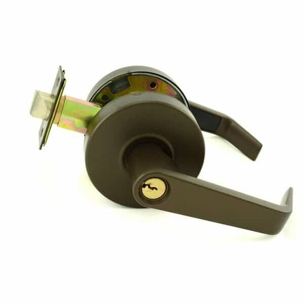 Office Entry Augusta Lever Grade 2 Cylindrical Lock with Para Keyway, MCD234 Latch, and