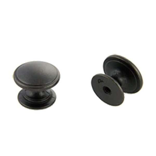 1-1/4" Cabinet Knob Weathered Black Finish
