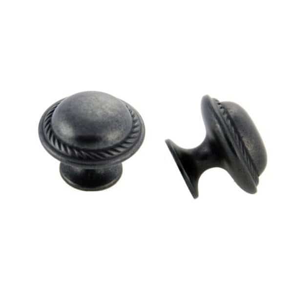1-1/5" Rope Cabinet Knob Weathered Black Finish