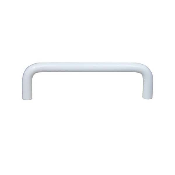 4-3/8" Wire Cabinet Pull with 4" Center to Center White Finish