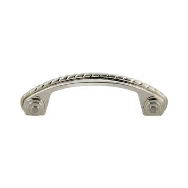 3-3/4" Rope Cabinet Pull with 3" Center to Center Satin Nickel Finish