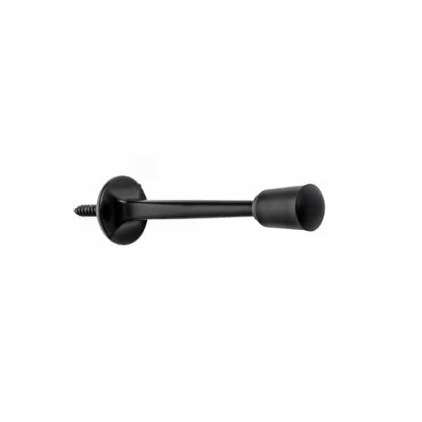 3-1/8in Cast Door Stop Matte Black Finish