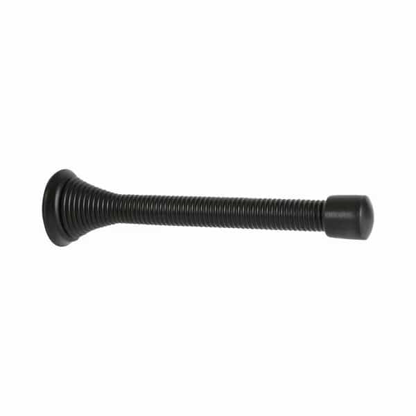 3-3/4in Jumbo Spring Door Stop Matte Black Finish