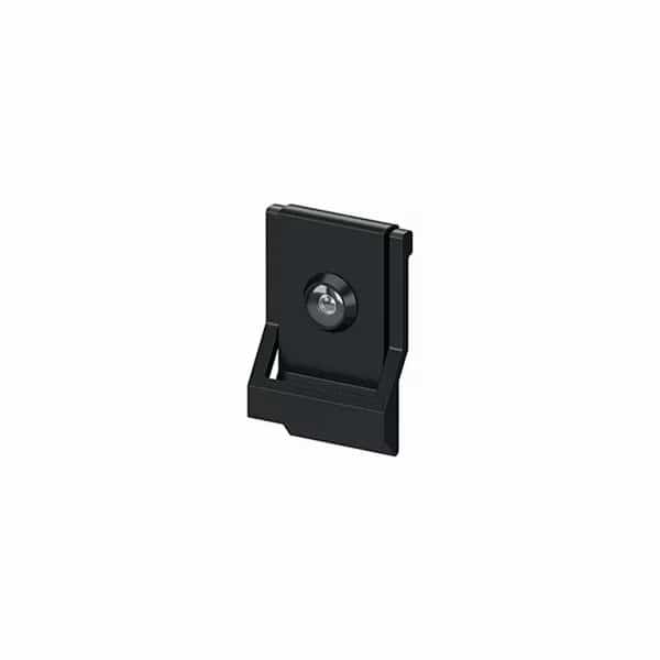 4-5/8 x 3 Modern Door Knocker with Viewer Black Finish