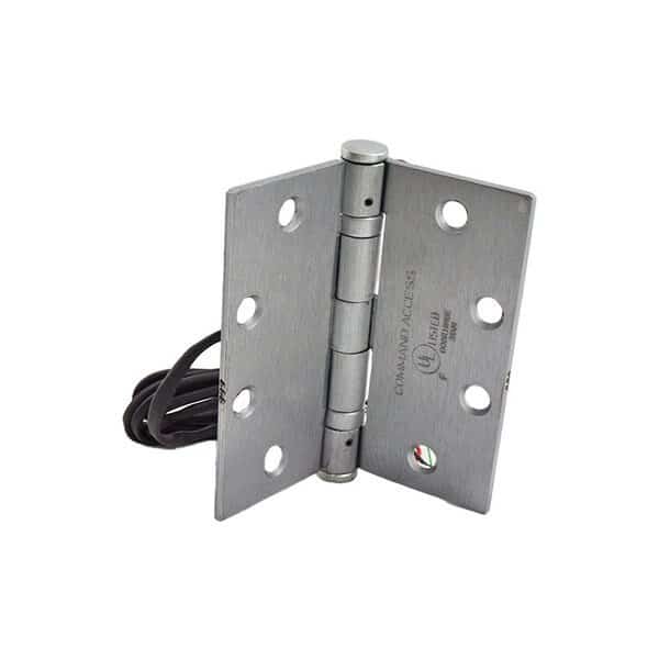 4-1/2" x 4-1/2" Electric 4 Wire Hinge with 18GA and 26GA Heavy Gauge Wires BB1279 Steel Base US26D