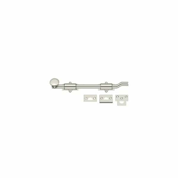 10 Surface Bolt with Offset; Heavy Duty; Bright Nickel Finish