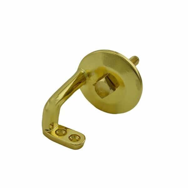 Aluminum Commercial Handrail Bracket Bright Brass Finish