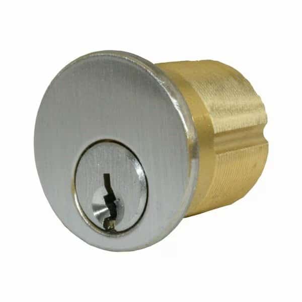 1-1/4in Mortise Cylinder, Adams Rite and Yale Standard Cams Keyed Alike in Pairs US26D Satin Chrome