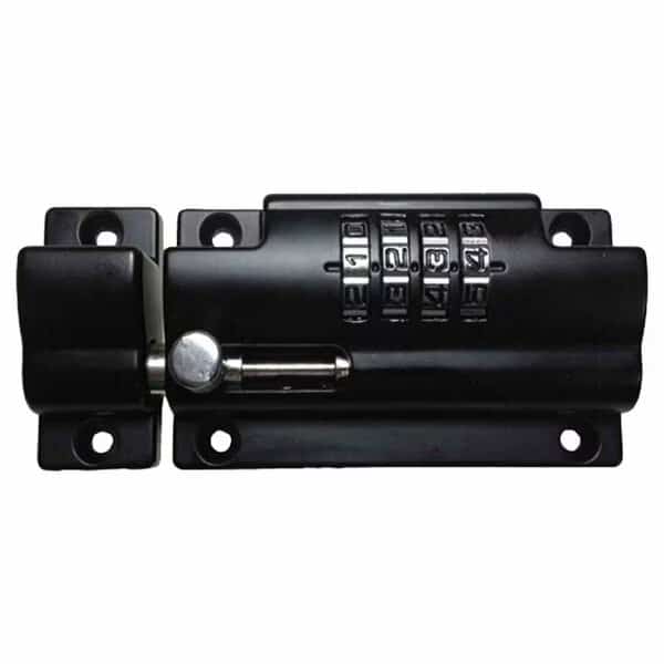 Lockey Mechanical Combination Slide Bolt Lock Black Finish