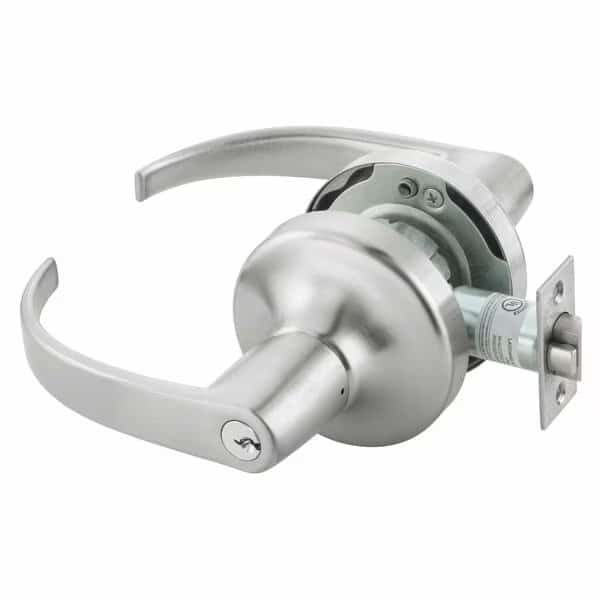 Office Entry Pacific Beach Lever Grade 1 Cylindrical Lock with Para Keyway, 694 Latch, and